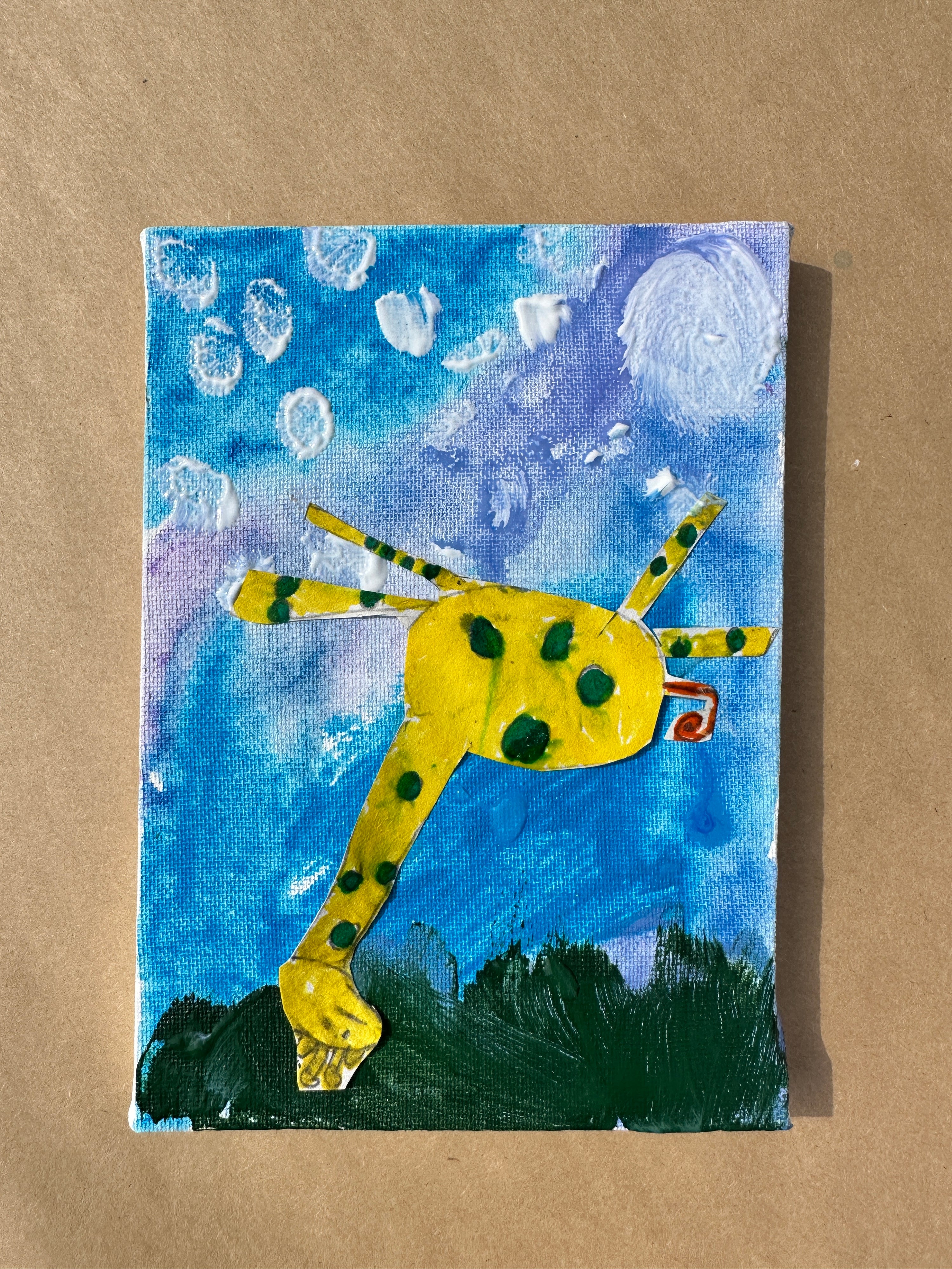Three-step Giraffe Art Project