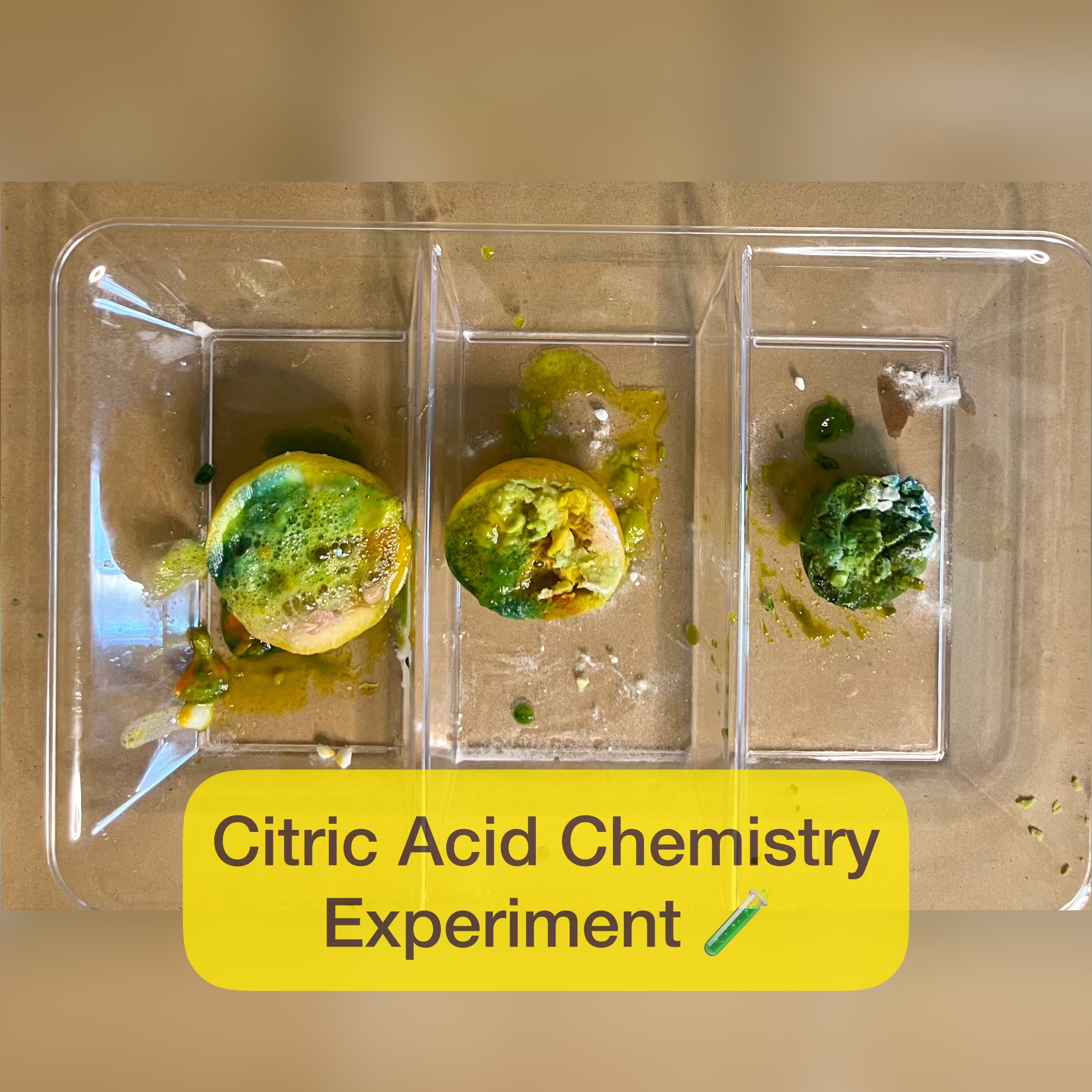 🍋🍊⚗️Citric Acid Chemistry Experiment